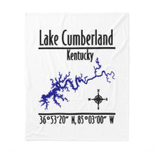 Mapa das Coordenadas da Margem do Lago Cumberland