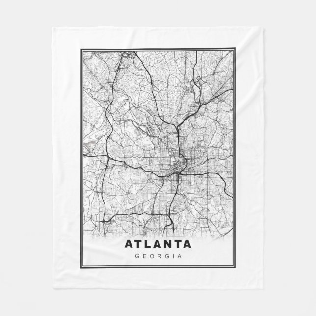Cobertor De Velo Mapa de Atlanta (Frente)
