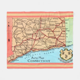 Cobertor De Velo Mapa de Automóveis de Connecticut