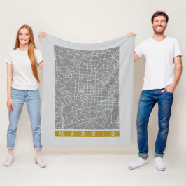 Cobertor De Velo Mapa de Madrid