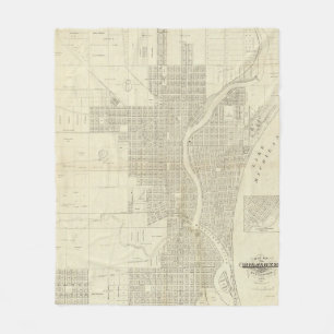 Cobertor De Velo Mapa de Milwaukee