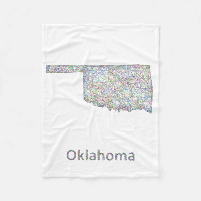 Cobertor De Velo Mapa de Oklahoma (Frente)