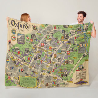Cobertor De Velo Mapa de Oxford, Inglaterra (estradas de ferro
