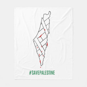 Cobertor De Velo Mapa de sangramento da Palestina - Liberdade para