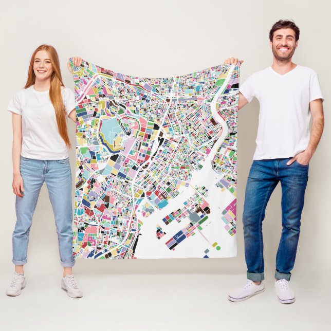 Cobertor De Velo Mapa de Tokyo Japão (In Situ)