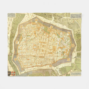 Cobertor De Velo Mapa de Viena da Áustria (1547)