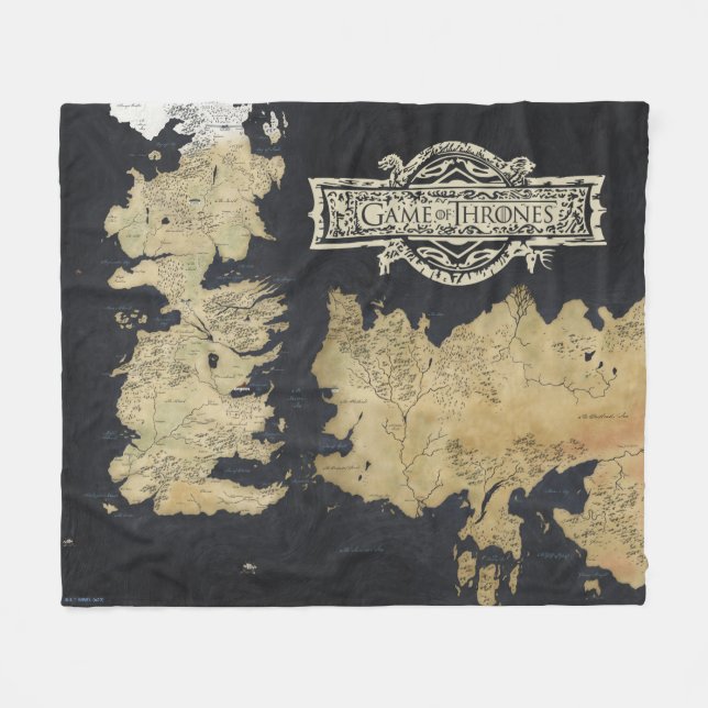 Cobertor De Velo Mapa de Westeros (Frente (Horizontal))