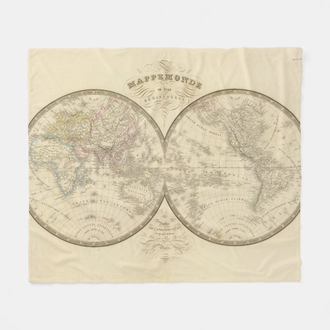 Cobertor De Velo Mapa do atlas de mundo (Frente (Horizontal))