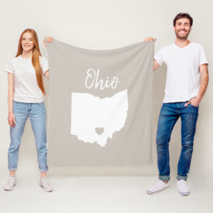 Cobertor De Velo mapa do estado de Ohio para o lar