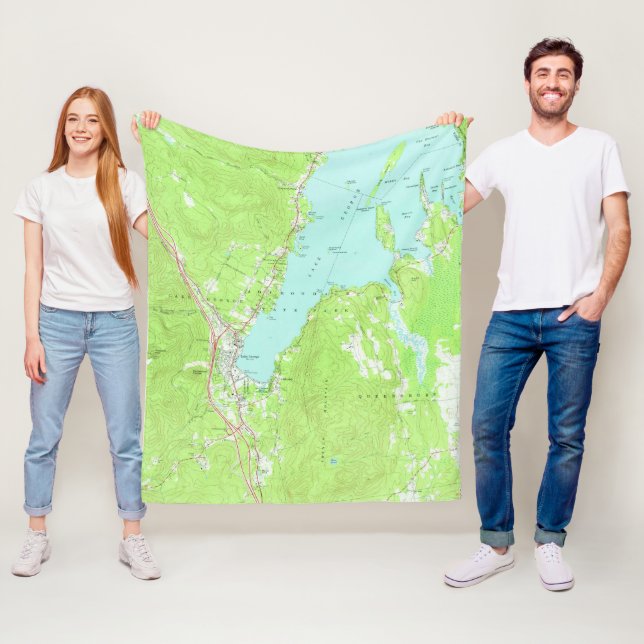 Cobertor De Velo Mapa do Lago George New York (1966) 2 (In Situ)