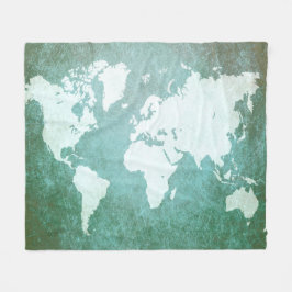 Cobertor De Velo Mapa do Mundo Verde design 55
