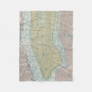 Cobertor De Velo Mapa do Nova Iorque (1901)