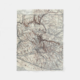 Cobertor De Velo Mapa do vintage de Arizona (1911)