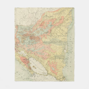 Cobertor De Velo Mapa do vintage de Nicarágua (1903)