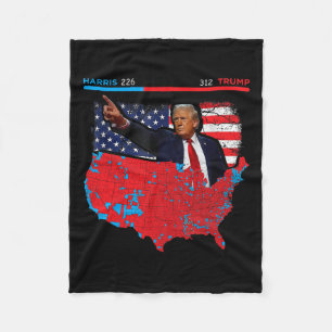 Cobertor De Velo Mapa Eleitoral 2024 Trump 312 Vermelho Resultados