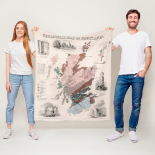 Cobertor De Velo Mapa Geological de Scotland