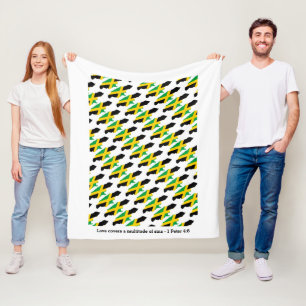 Cobertor De Velo Mapa Jamaica Personalizado