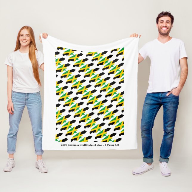 Cobertor De Velo Mapa Jamaica Personalizado (In Situ)