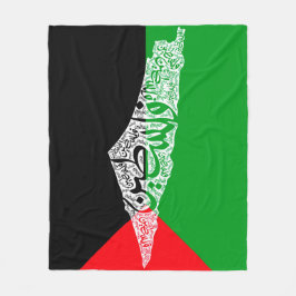 Cobertor De Velo Mapa livre da Palestina e bandeira ف ل س ط ي ن