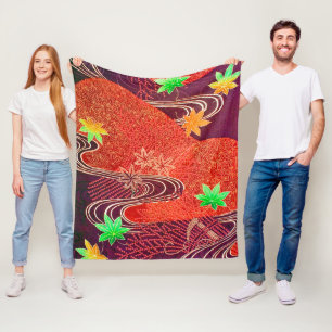 Cobertor De Velo Maple Leaf and Running Water, Design japonês