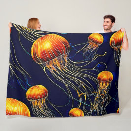 Cobertor De Velo Mar de medusa brilhante