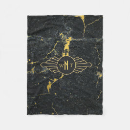 Cobertor De Velo Marble Preto - Três Letras - Decência de Arte Mono