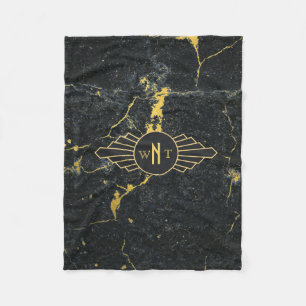 Cobertor De Velo Marble Preto - Três Letras - Decência de Arte Mono