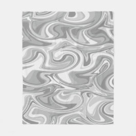 Cobertor De Velo Marble Swirl Texture - Silver Tones