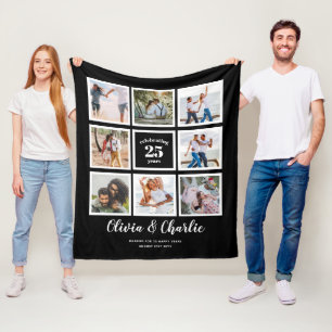 Cobertor De Velo Marca Personalizada FOTO do Aniversário de Casamen