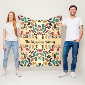 Cobertor De Velo Marcas de sola minimalista retrô personalizadas