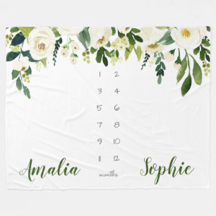 Cobertor De Velo Marcha das flores de aquarela