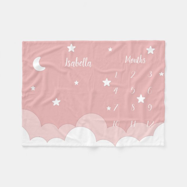 Cobertor De Velo Marco de Bebê Personalizado (Frente (Horizontal))