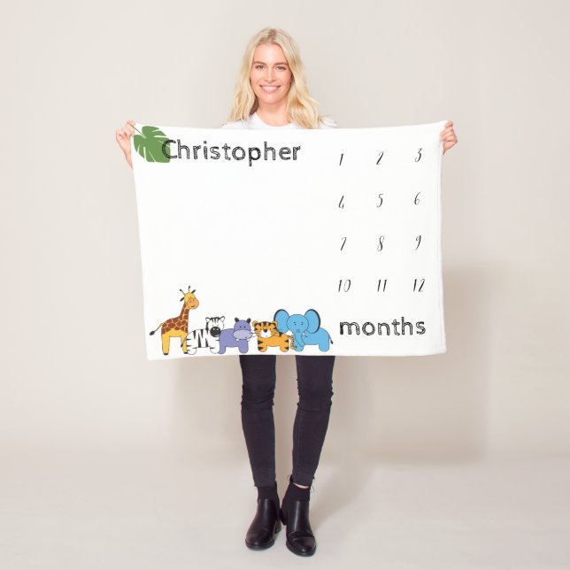 Cobertor De Velo Marco Personalizado Safari Baby (In Situ)