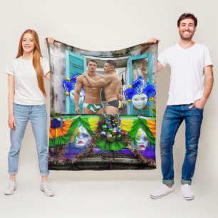 Cobertor De Velo Mardi Gras de SlipperyJoe mascara decorações de mi