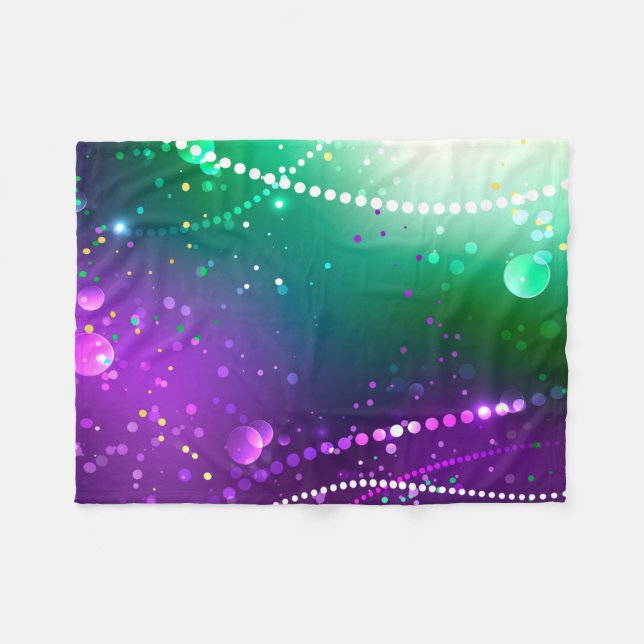 Cobertor De Velo Mardi Gras Festivo Purple Background (Frente (Horizontal))