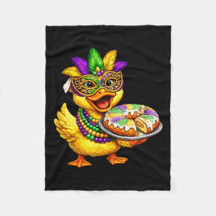 Cobertor De Velo Mardi Gras Frango Amarelo Patinho Máscara de Pato 