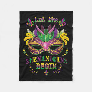 Cobertor De Velo Mardi Gras Mask Costume Que Os Shenanigans Comecem
