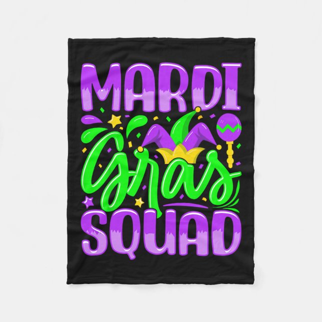 Cobertor De Velo Mardi Gras Squad 1 (Frente)