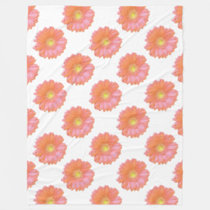Cobertor De Velo Margarida de gerbera laranja