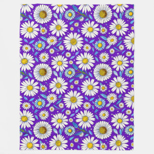 Cobertor De Velo Margaridas e Folhas