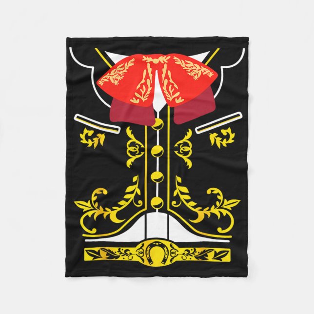 Cobertor De Velo Mariachi Tee Charro Cinco De Mayo Hallowee (Frente)