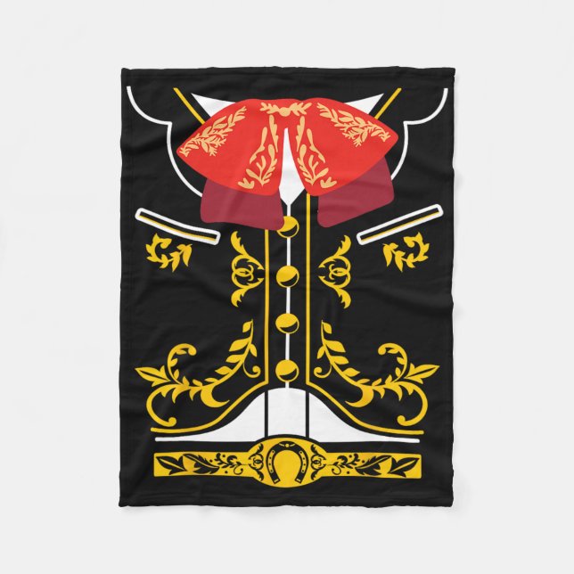 Cobertor De Velo Mariachi Tee Charro Cinco De Mayo Hallowee (Frente)