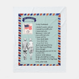 Cobertor De Velo Marido Love Fleece Blanket