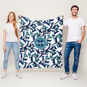 Cobertor De Velo marinho azul da equipe da escola de chá colorido v