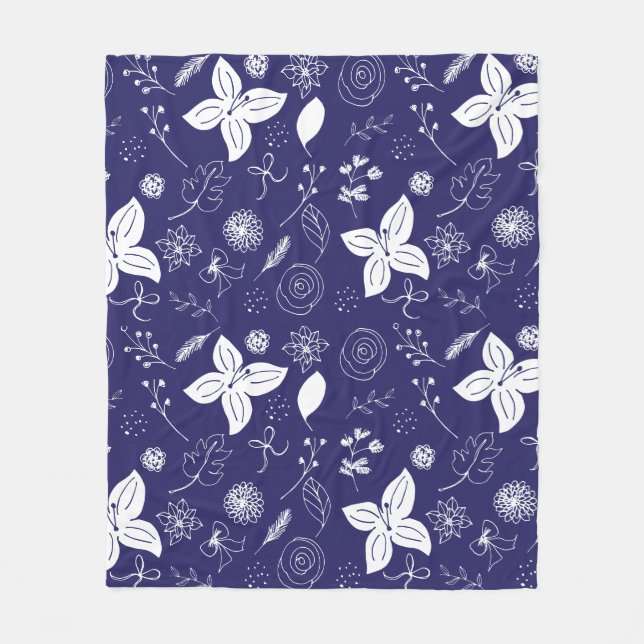 Cobertor De Velo Marinho Azul Natal (Frente)