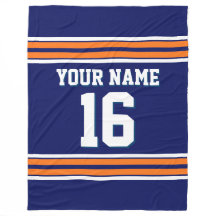 Marinho Blue Pumpkin Orange White Sports Jersey