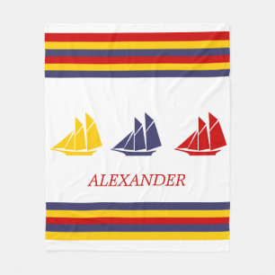 Cobertor De Velo Marinho-Cinto Azul-Amarelo-Amarelo-Estante náutic