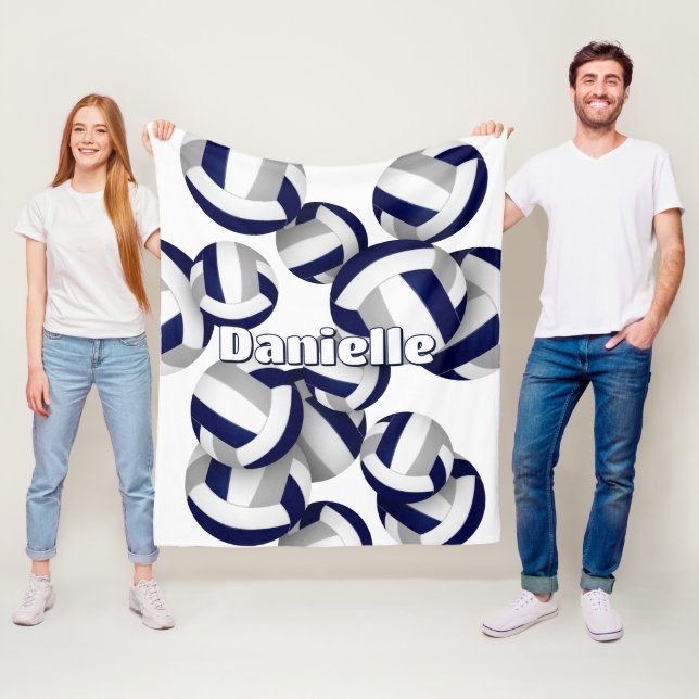 Cobertor De Velo marinho cinza volleybolas raparigas esportes decor (In Situ)