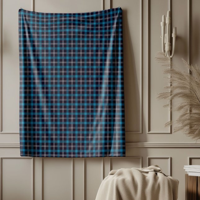 Cobertor De Velo Marinho Clássico de Encantamento Cheque em Aberto (Classic Charming Navy Check Blanket Cozy Vibes)
