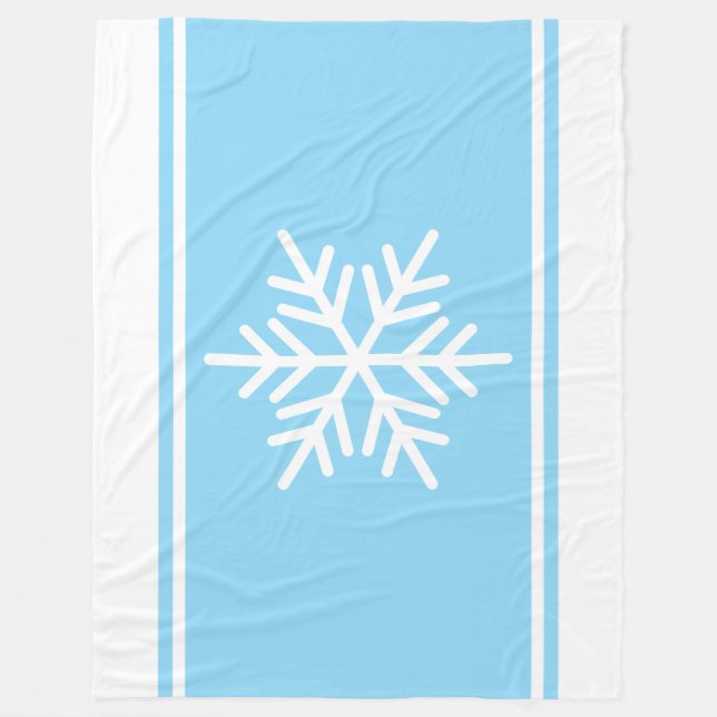 Cobertor De Velo Marinho de Neve com Floco de Neve  Blue (Frente)